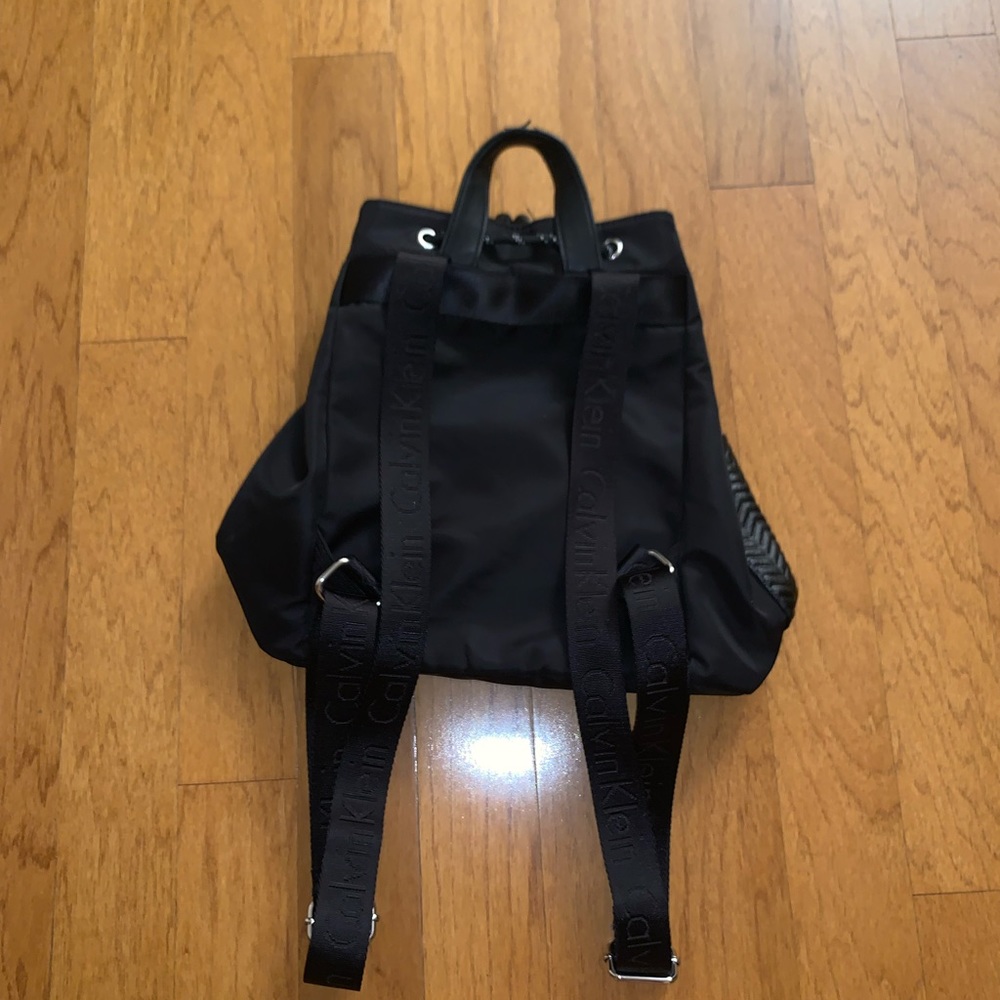 Calvin Klein Black Nylon Drawstring Backpack - image 2